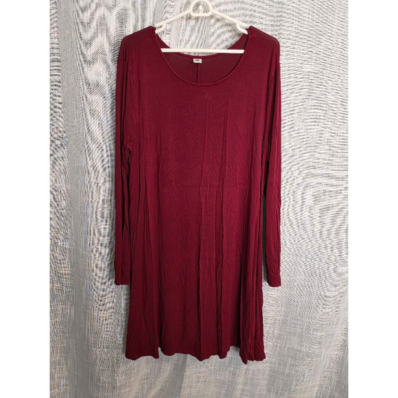 Women's Old Navy‎ Dress XXL Maroon/dark red Long Sleeve - Picture 1 of 5